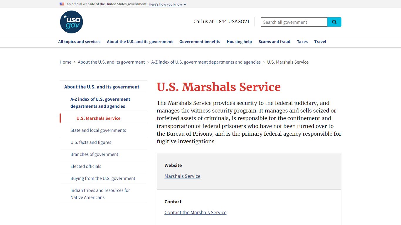 U.S. Marshals Service | USAGov